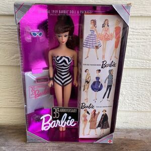 Barbie 35th Anniversary Doll/Package(Brunette) 1959 Reproduction Special Edition